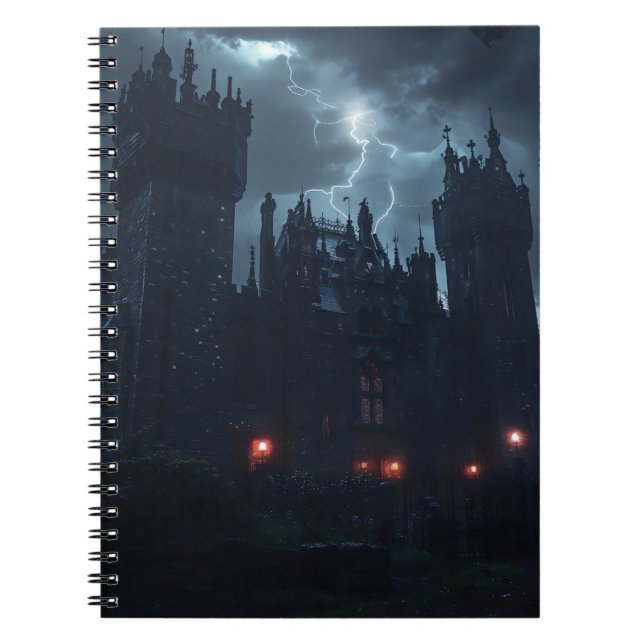 Carnet Château hanté dans la tempête de nuit (Devant)