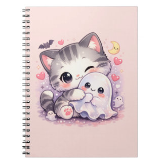 Carnet Chaton Câlin Fantôme Kawaii