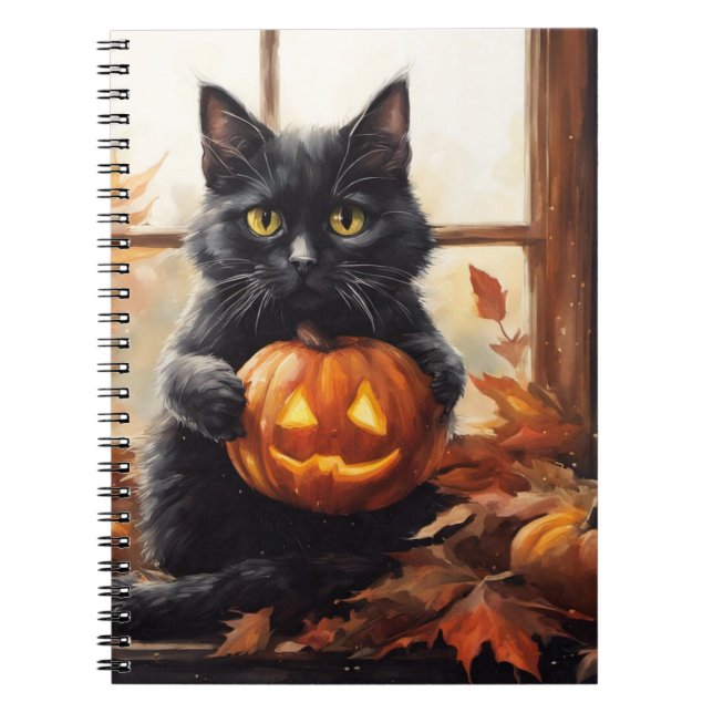 Carnet Chaton d'Halloween (Devant)