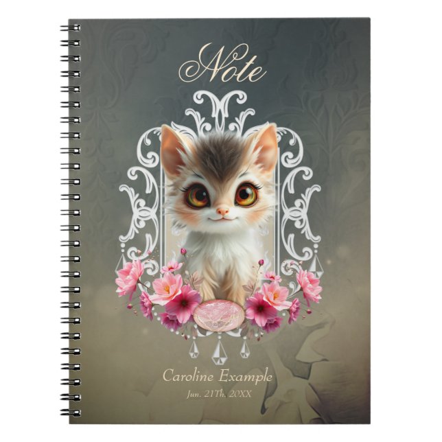 Carnet Chaton envoûtant, moelleux (Devant)