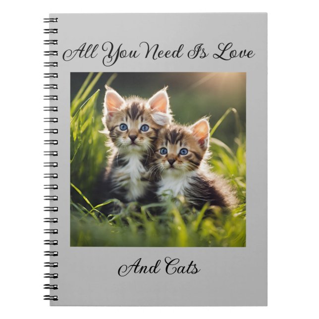 Carnet Chatons adorables en herbe (Devant)