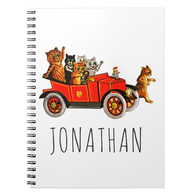 Carnet Chatons caricaturaux vintages amusants chatons en  (Devant)