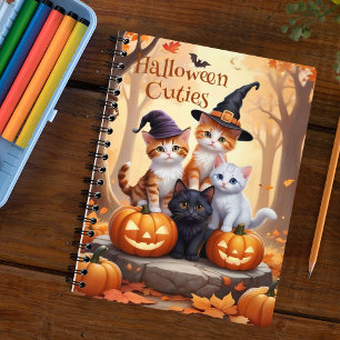 Carnet Chatons d'Halloween d'automne en costumes Citrouil