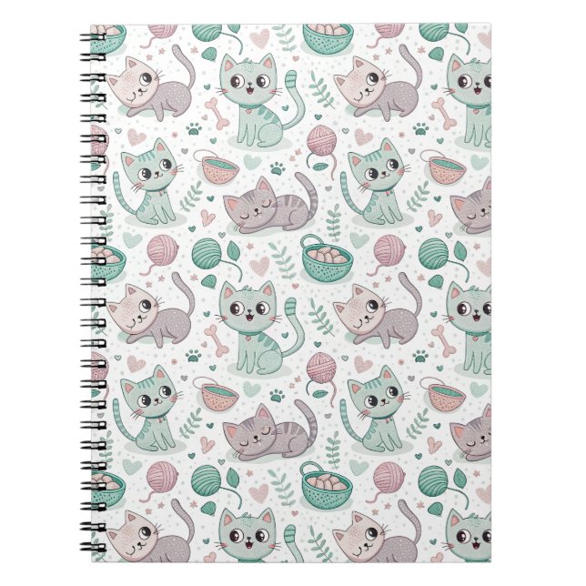 Carnet Chatons joueurs & empreintes de pattes - Art de mo (Devant)
