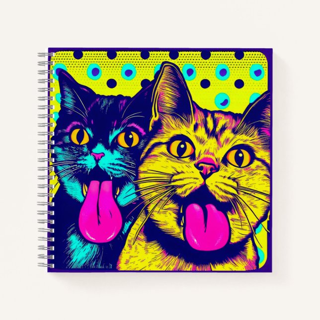 Carnet Chats avec langue (Devant)