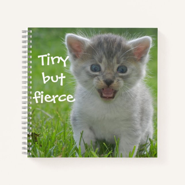 Carnet Chats Badass - "Minuscule mais Féroce" Chatons (Devant)