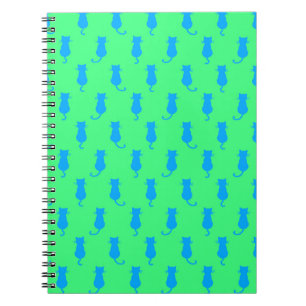 Carnet Chats bleus fantaisistes Fun Forever Lime vert