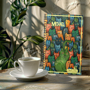 Carnet Chats Cool Motif Coloré