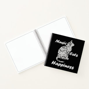 Carnet Chats de musique Bonheur - Citation d'amoureux de