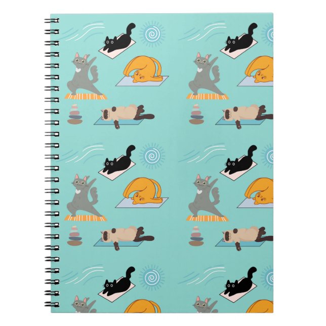 Carnet Chats drôles au yoga (Devant)