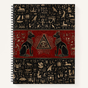 Carnet Chats égyptiens et oeil de Horus