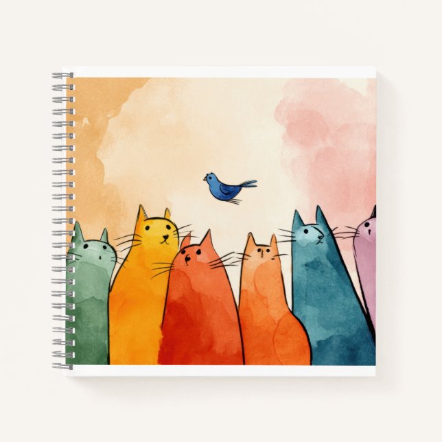 Carnet Chats en mode concentration – Citations drôles de  (Devant)