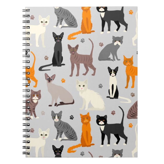 Carnet Chats et Empreintes de pattes (Devant)