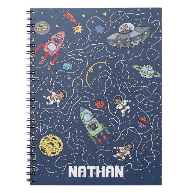Carnet Chats et roquettes dans l'espace Enfants personnal (Devant)