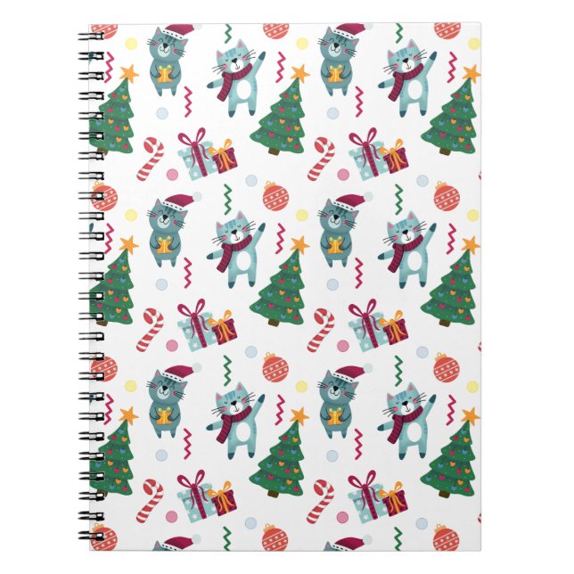 Carnet Chats Mignons Et Noël (Devant)