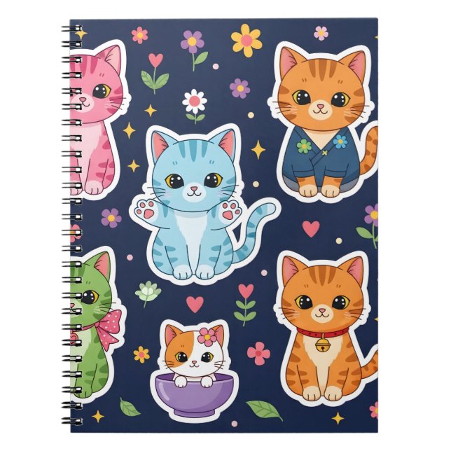 Carnet Chats mignons Kawaii Neko Kitten drôle Cadeau d'am (Devant)