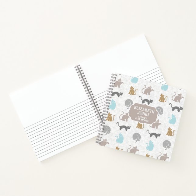 Carnet Chats mignons, Palette de couleurs urbaines (Intérieur)