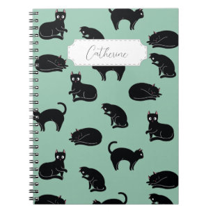 Carnet Chats noirs Motif sans couture