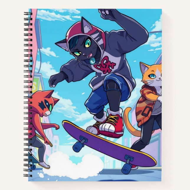 Carnet Chats patineurs (Devant)