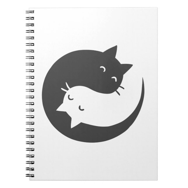 Carnet Chats yin et yang mandala - Choisissez le colo arr (Devant)