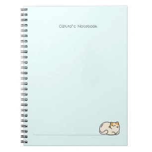 Carnet Chatte chatte dégradé coloré Nom personnalisé