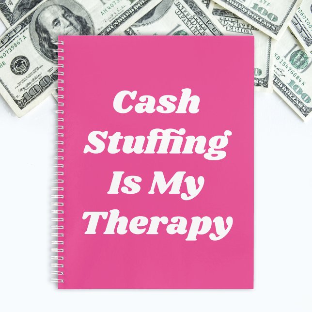 Carnet Chaud Pink Cash Farce Est Ma Thérapie Drôle (Hot Pink Cash Stuffing Is My Therapy Funny Notebook
)