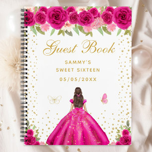 Carnet Chaud rose Brunette Cheveux Princesse Sweet sixtee