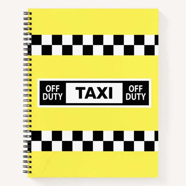 Carnet Chauffeur de taxi jaune hors service (Devant)