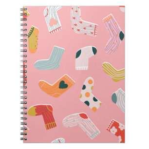 Carnet Chaussettes motif sans soudure. Serre de dessin an