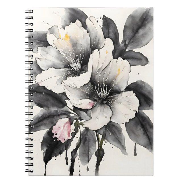 Carnet Chausson de Darwin - Fleurs à l'aquarelle (Devant)