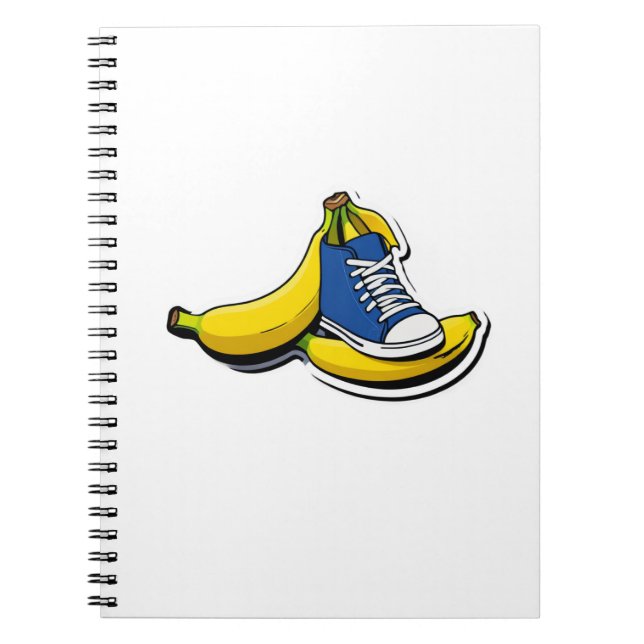 Carnet Chaussure avec des bananes (Devant)