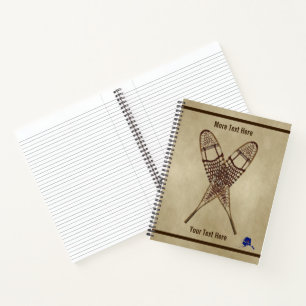 Carnet Chaussures À Neige Sur Papier Ancien
