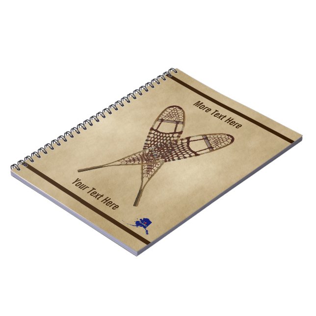 Carnet Chaussures À Neige Sur Papier Ancien (Côté gauche)