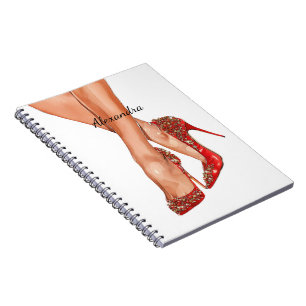 Carnet Chaussures à talons hauts rouges jambes