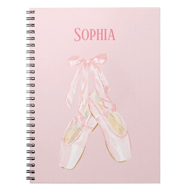 Carnet Chaussures de Ballet Rose Pâle (Devant)