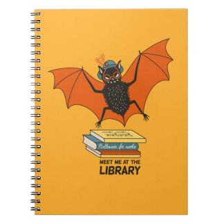 Carnet Chauve-souris lectrice | Bibliothécaire fantaisist