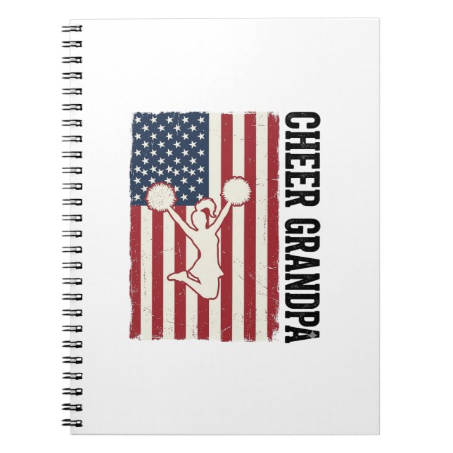 Carnet Cheer Grandpa Patriotic Vintage Flag Shirt Design_ (Devant)