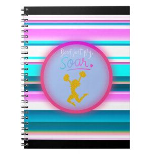 Carnet Cheerleading "Ne volez pas, envolez-vous" Rayures 