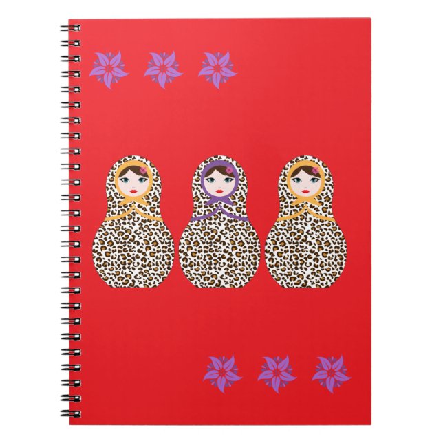 Carnet Cheetah Matryoshka (Devant)
