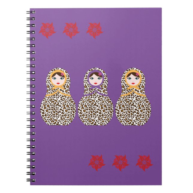 Carnet Cheetah Matryoshka (Devant)