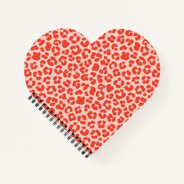 Carnet Cheetah Motif imprimé rouge (Devant)