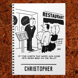 Carnet Chef au restaurant Not Bein on Television Cartoon