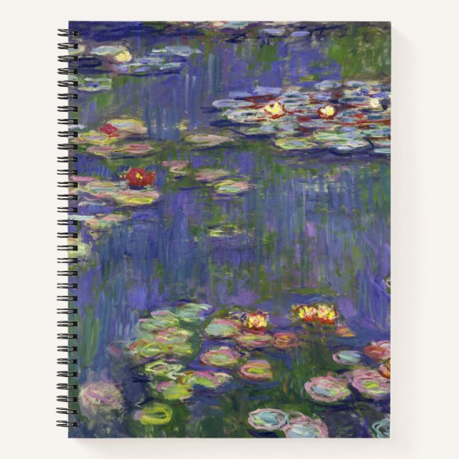 Carnet Chefs-d'œuvre de peinture de Nymphéas de Monet (Devant)