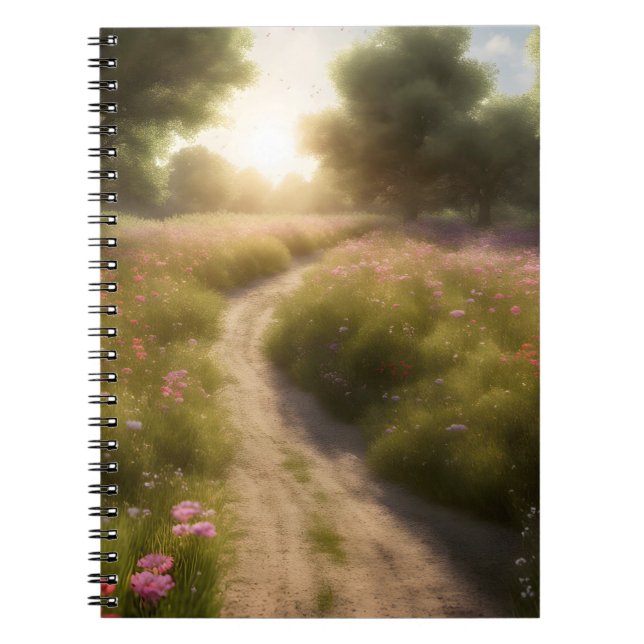 Carnet Chemin De Dirt Dans Le Pré Fleur sauvage (Devant)