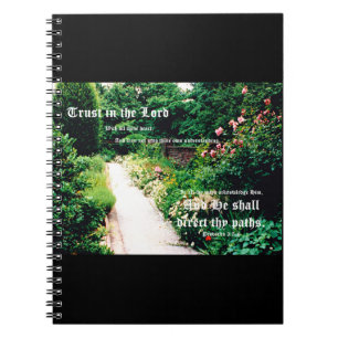 Carnet Chemin de jardin avec Proverbes 3:5-6