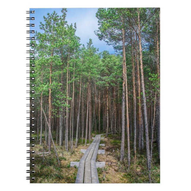 Carnet Chemin en bois dans la pinède (Devant)