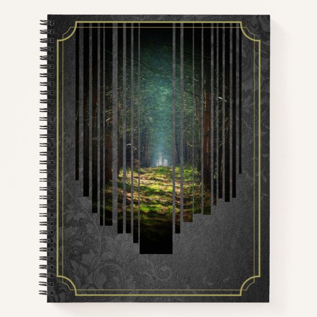 Carnet Chemin forestier enchanté - Portail mystique foncé (Devant)