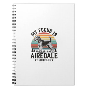 Carnet Chemise Airedale Terrier Amateur de Chien Vintage
