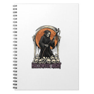 Carnet Chemise blanche gravure vintage Halloween Faucheur