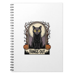 Carnet Chemise chat noir Halloween dessin vieilles canine